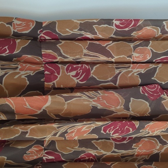 Isaac Mizrahi Floral Flowy Sleeveless Lined Dress 8 Brown Red Orange - Picture 7 of 16